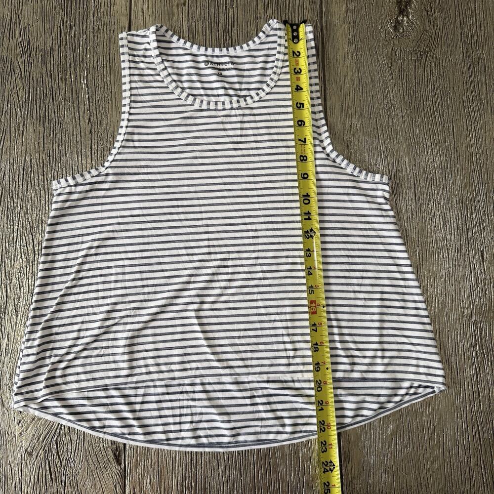 Athleta Essence Tank Blue & White Stripe Size XSmall - Picture 3 of 6